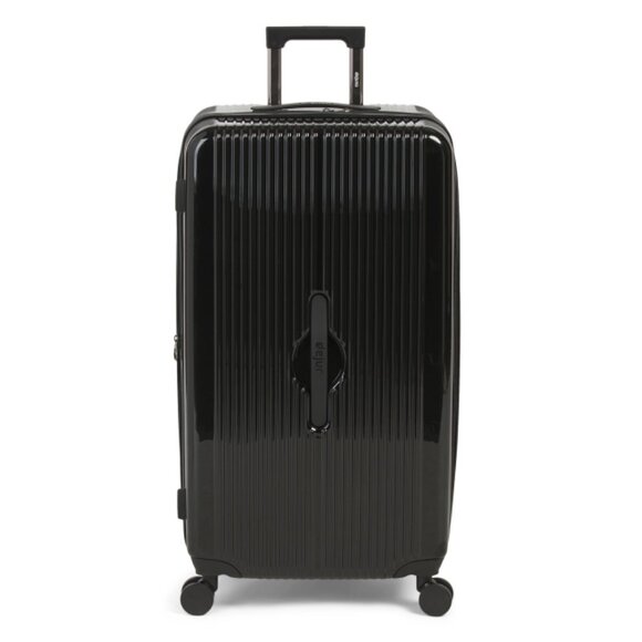DEJUNO Black 30in Colossus Hardside Trunk Spinner - Picture 1 of 2